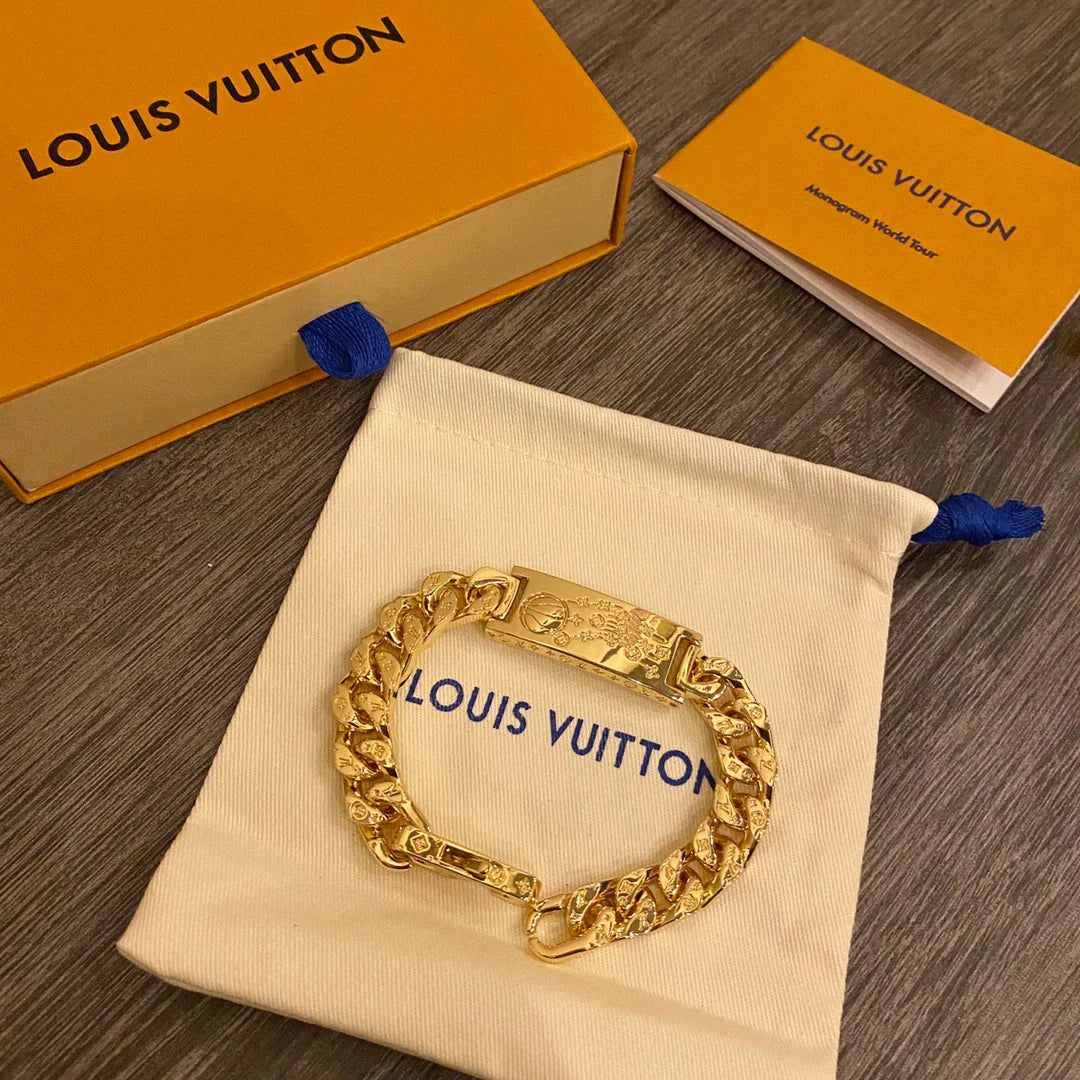 Louis Vuitton LV X NBA Basketball Chain Links Patches Bracelet